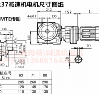 SF67R37Y63M4立式蝸輪蝸桿減速機(jī)型號(hào)