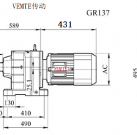 R137-Y132L4-4P-M4-0°減速電機(jī)型號大全及尺寸圖