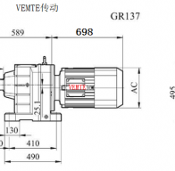 R137-Y37KW-4P-M4-0°減速機(jī)型號(hào)大全及尺寸圖