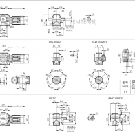 SC57 SCAF57 SCA57 SCF57減速機(jī)電機(jī)型號及尺寸圖