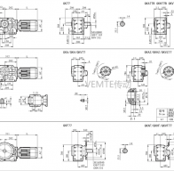 KC77 KCA77 KCF77 KCAF77減速機電機型號大全及尺寸圖